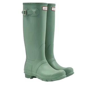 Hunter Original Tall Waterproof Rain Boots, Matte Sage, Size 5
